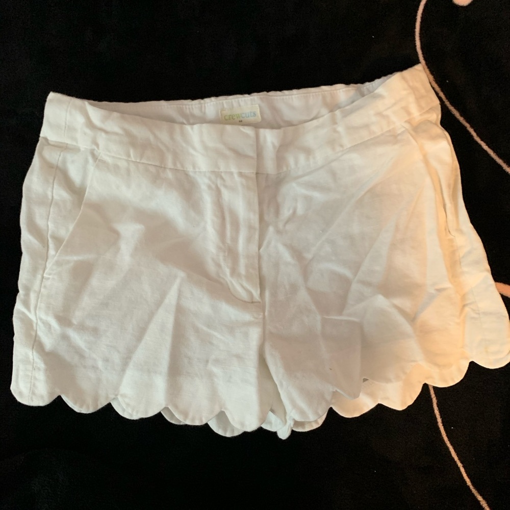 Girls White Jean Shorts